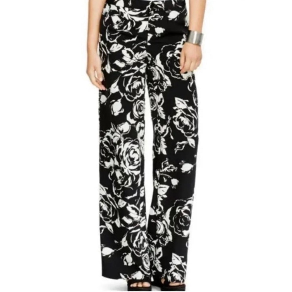 Ralph Lauren palazzo wide leg Floral pants SZ 10 - Picture 11 of 12